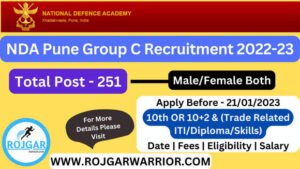 NDA puna group C recruitment 2023