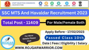 SSC MTS And Havaldar Recruitment 2023