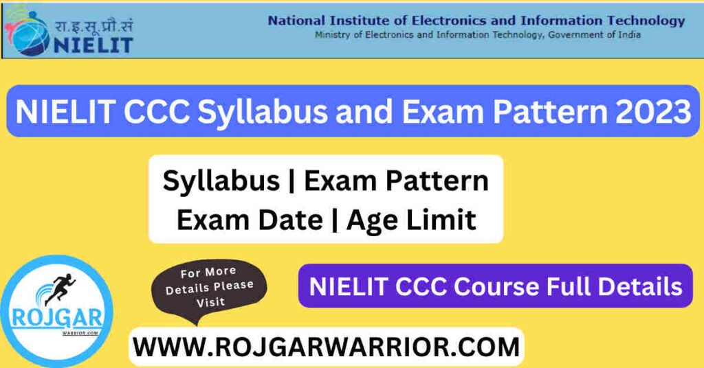 CCC Syllabus And Exam Pattern 2024 Complete Guide Rojgar Warrior