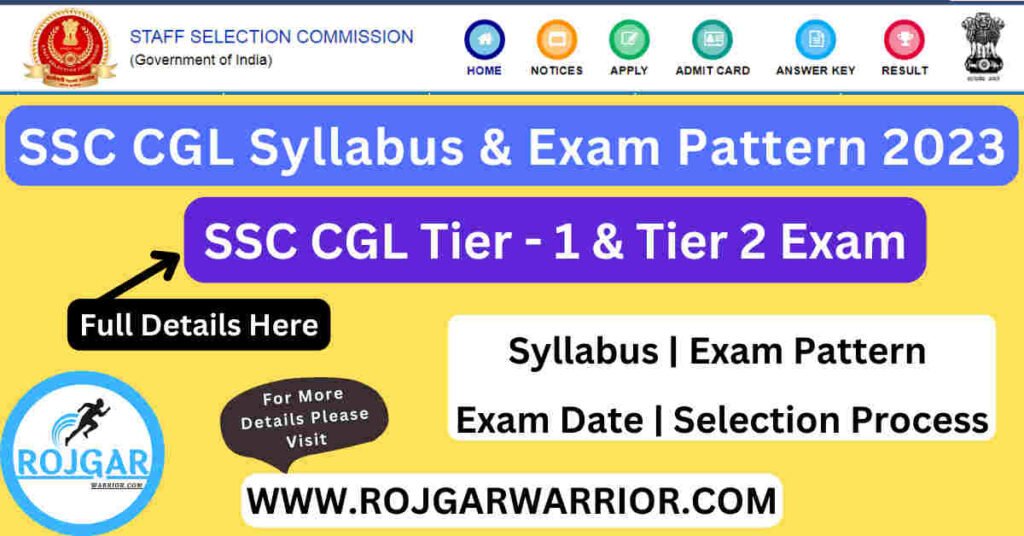 SSC CGL Syllabus 2023