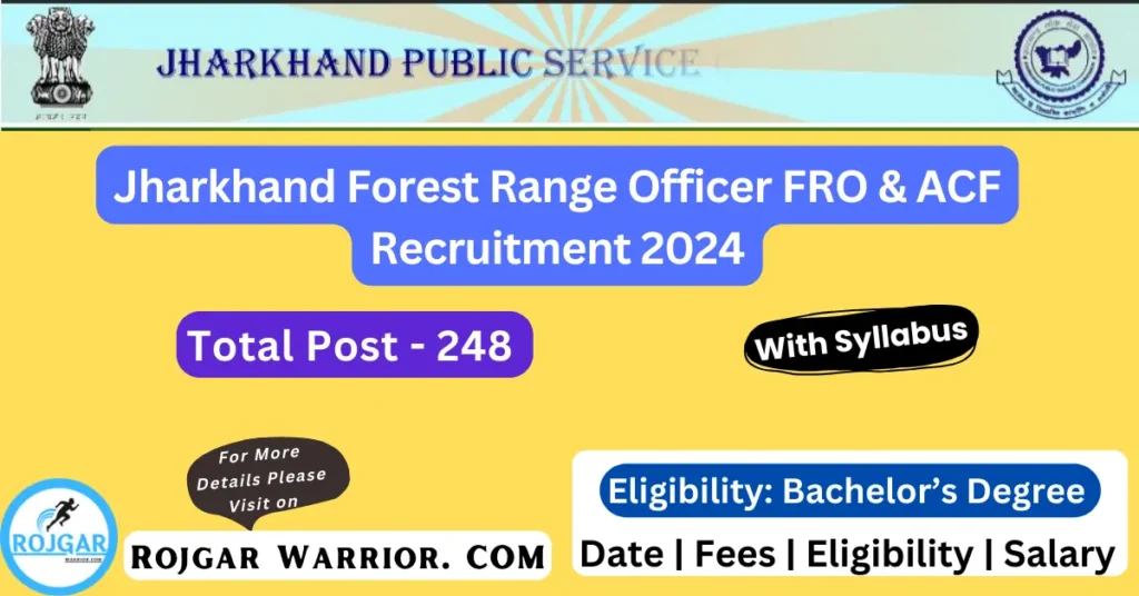 JPSC Forest Range Officer FRO and Assistant Conservator of Forest ACF Recruitment 2024