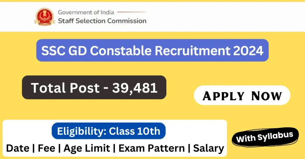 SSC GD Constable Recruitment 2025