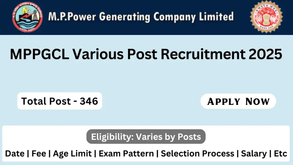 MPPGCL Recruitment 2025