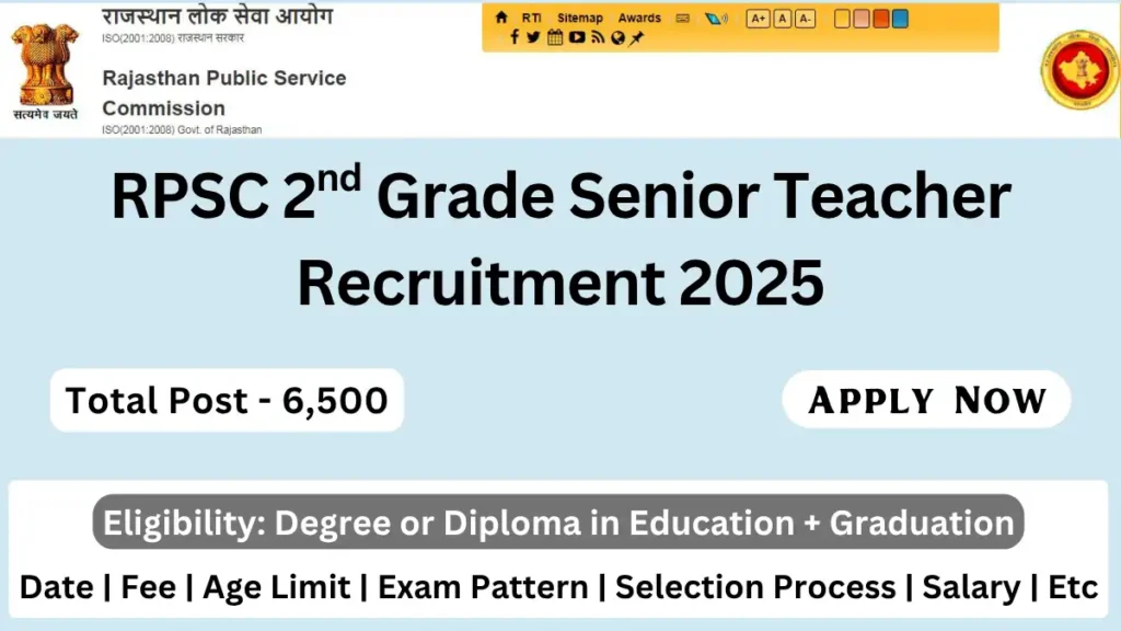 RPSC Senior Teacher Recruitment 2025