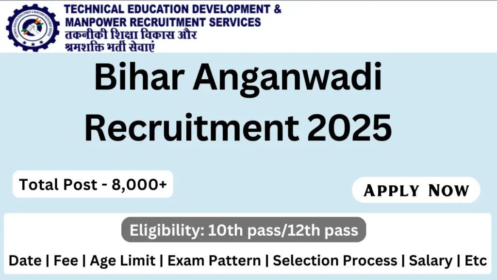 Bihar Anganwadi Recruitment 2025