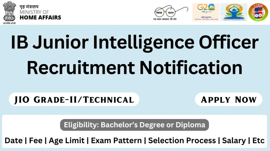 IB Junior Intelligence Officer Recruitment