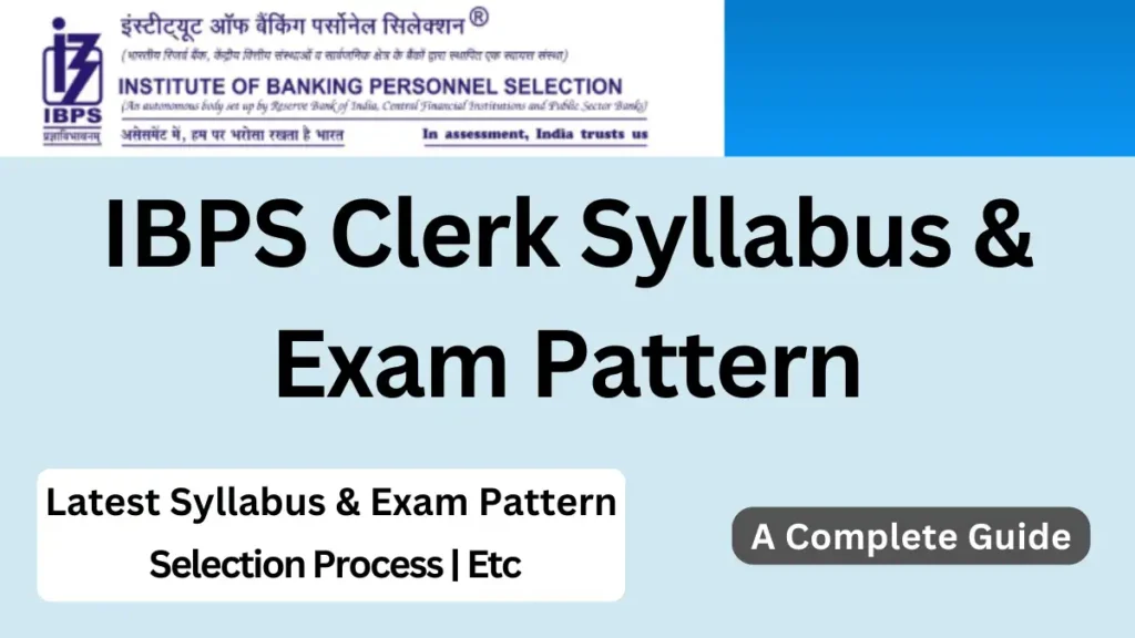 IBPS Clerk Syllabus