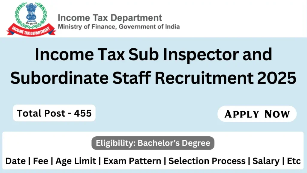 Income Tax Recruitment 2025