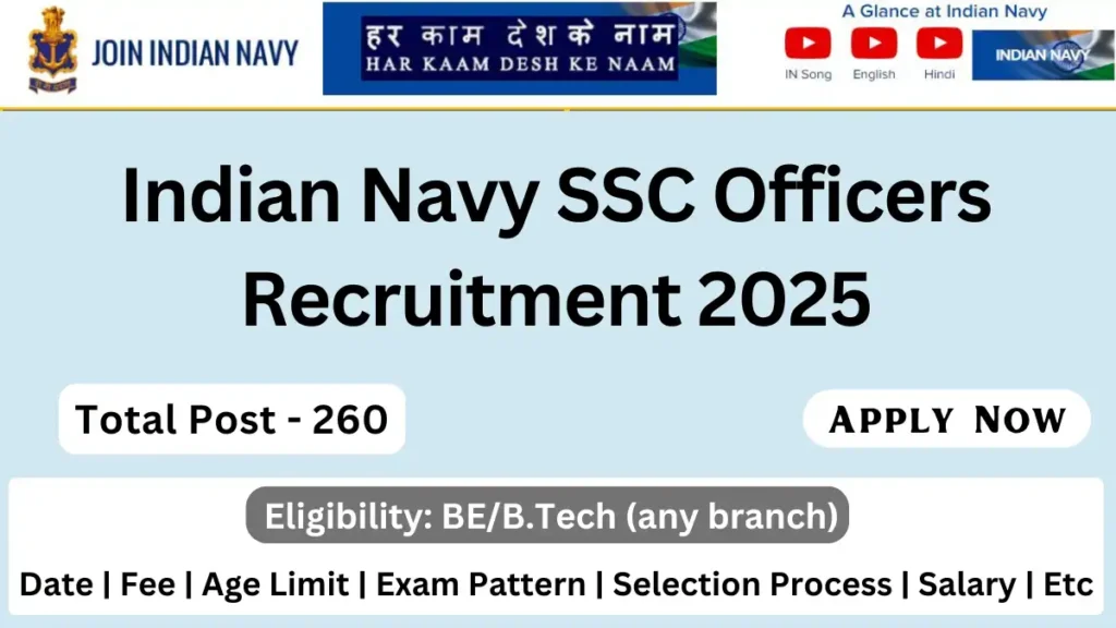 Indian Navy SSC Officers Recruitment 2025