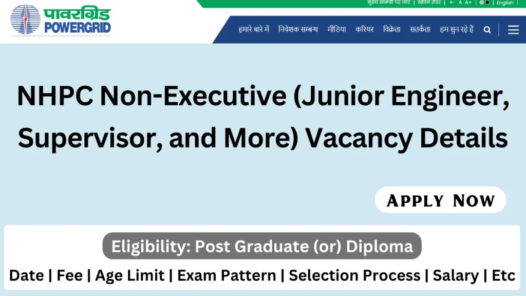 NHPC Non Executive Recruitment