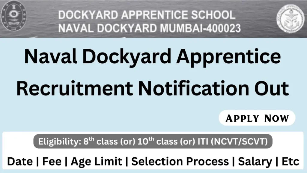 Naval Dockyard Apprentice Recruitment