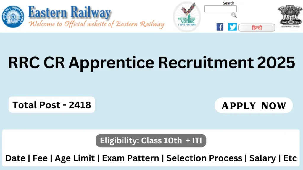 RRC CR Apprentice Recruitment 2025
