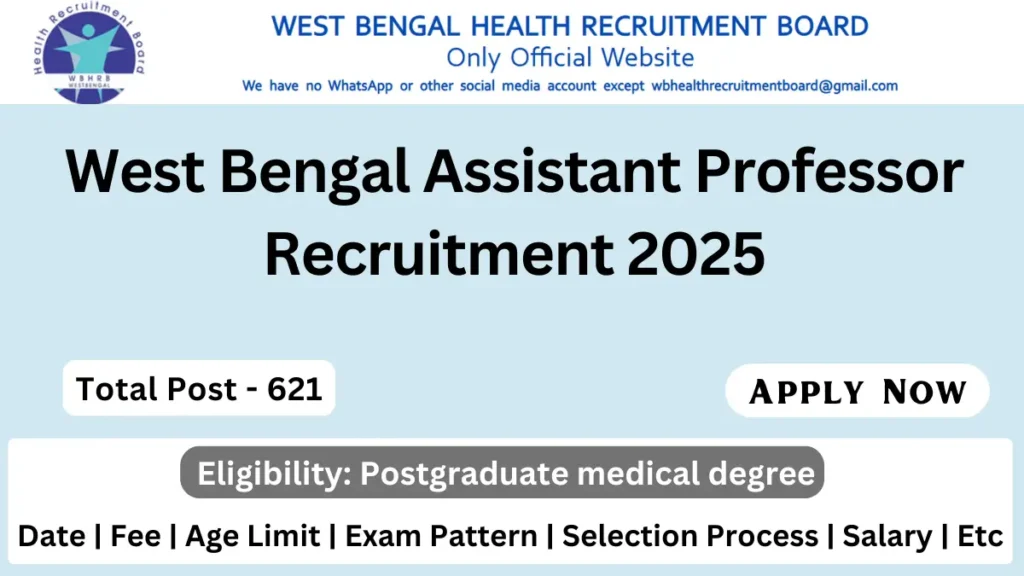 WBHRB Assistant Professor Recruitment 2025
