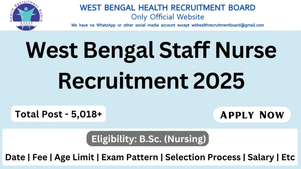WBHRB Staff Nurse Recruitment 2025