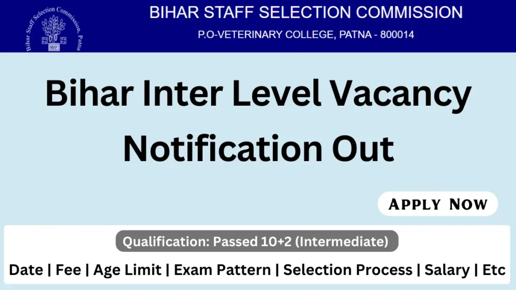 BSSC Inter Level Recruitment