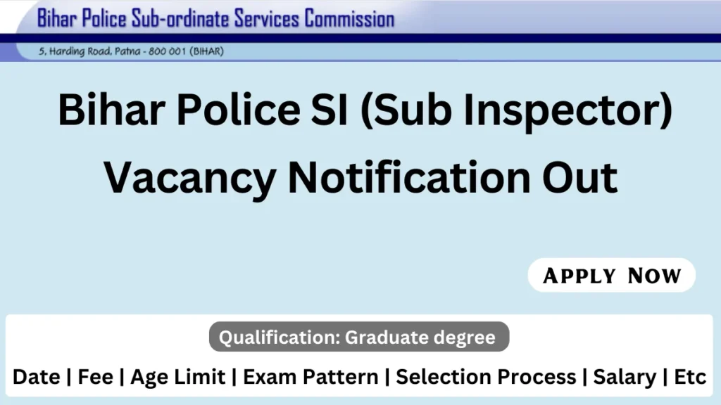 Bihar Police SI Recruitment
