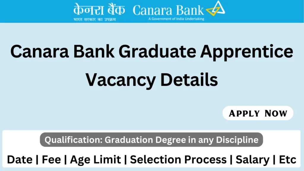 Canara Bank Graduate Apprentice Recruitment