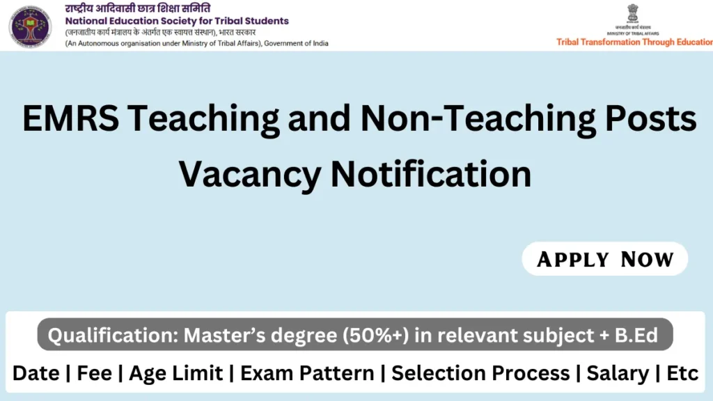 EMRS Teaching and Non Teaching Recruitment