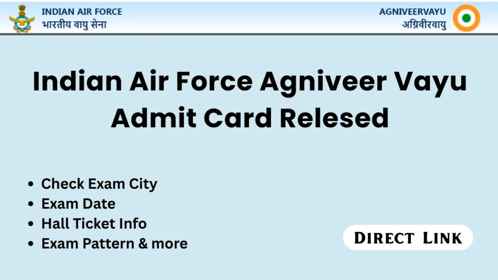 Indian Air Force Agniveer Vayu Admit Card