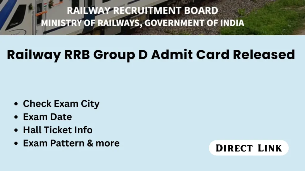 RRB Group D Admit Card