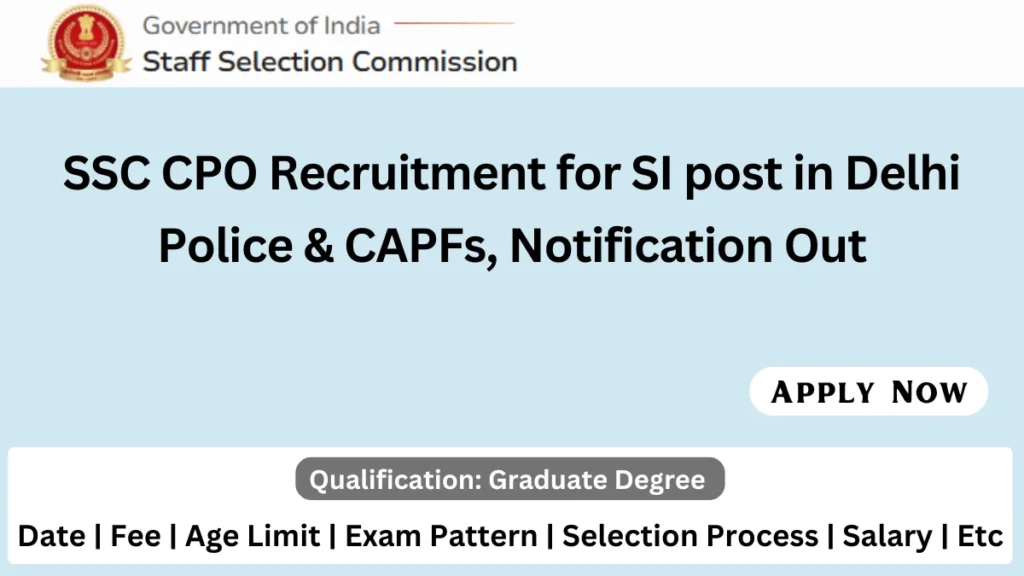 SSC CPO Recruitment