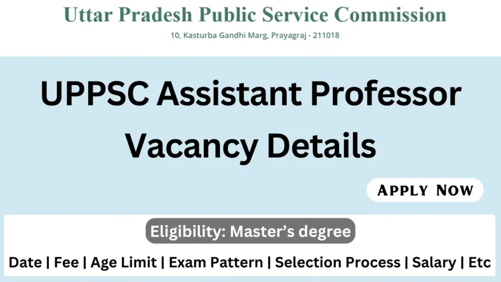 UPPSC Assistant Professor Recruitment