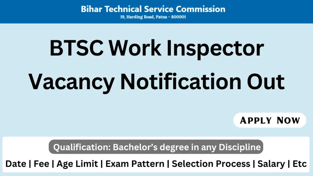 BTSC Work Inspector Recruitment