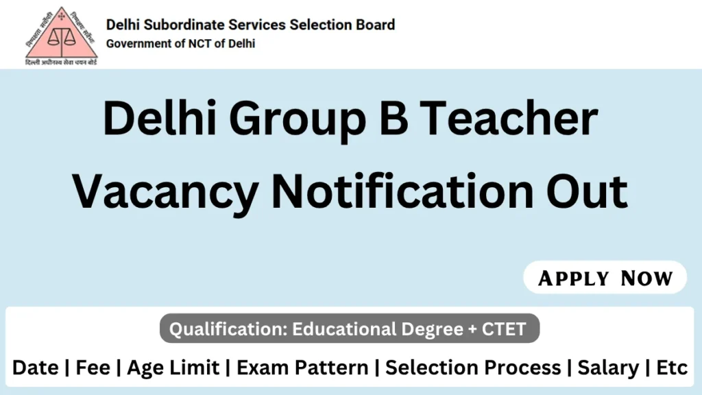 DSSSB TGT Recruitment