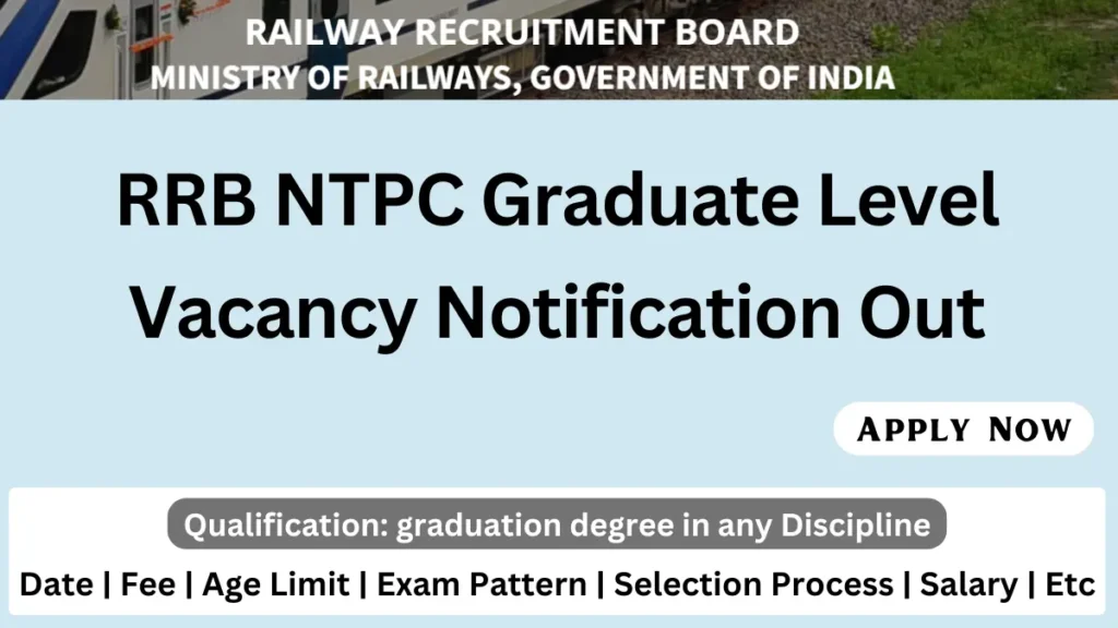 RRB NTPC Graduate Level Recruitment