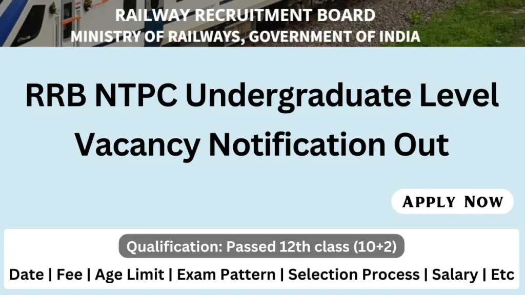 RRB NTPC Undergraduate Level Recruitment